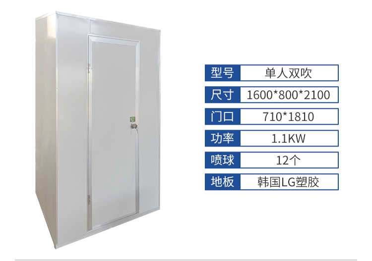 廊坊中央廚房多人雙吹潔凈風(fēng)淋室