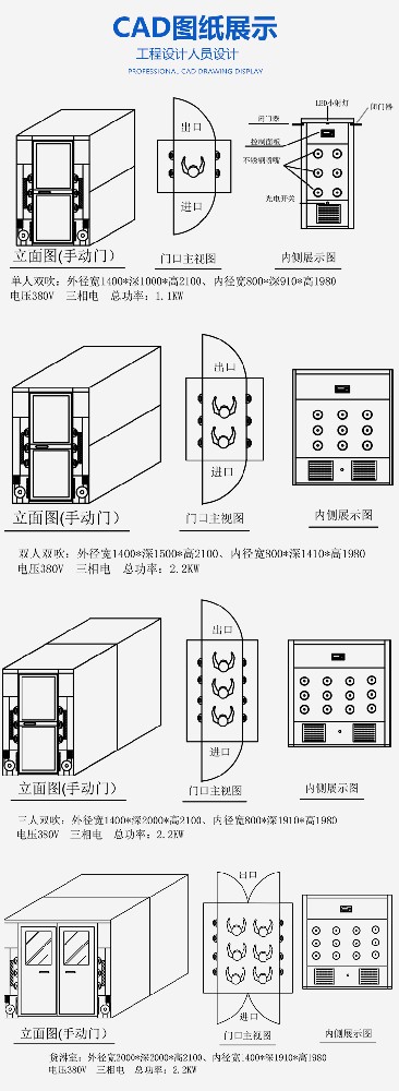 彩鋼三人雙吹風(fēng)淋室